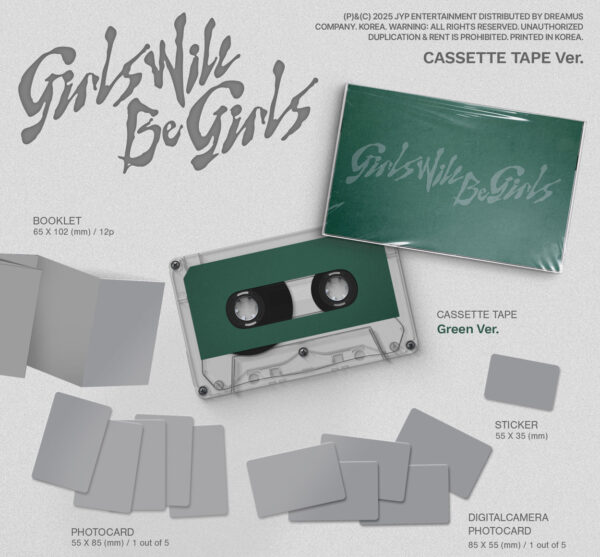 ITZY - [Girls Will Be Girls] (Cassette Tape Ver.) (2 TYPES Random) kaeguli kpop shop albums and merchandise