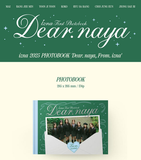 izna 2025 PHOTOBOOK [Dear. naya, From. izna] kaeguli kpop shop albums and merchandise