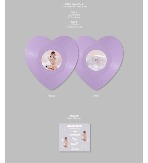 JISOO - mini album [AMORTAGE] (Vinyl) (Heart ver.) kaeguli kpop shop albums and merchandise