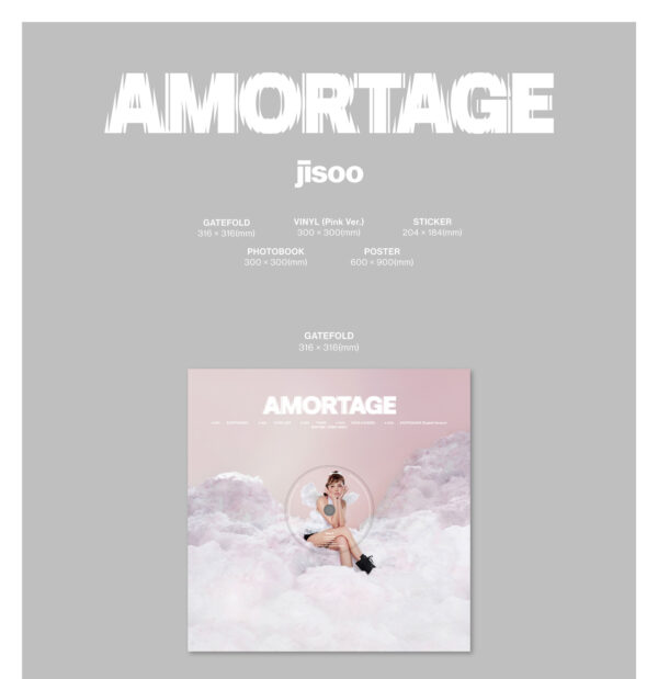 JISOO - mini album [AMORTAGE] (Vinyl) ((Pink ver.) kaeguli kpop shop albums and merchandise