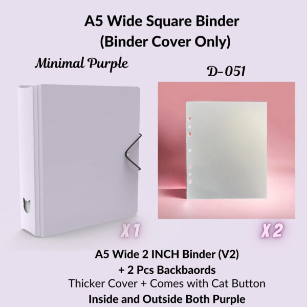 K-KEEP [A5 Wide] - [2 inch] - [Minimalist Series] - The Most Comprehensive and Largest A5 Binder Specially Designed for Kpop Collector - Minimal Purple kaeguli kpop shop albums and merchandise