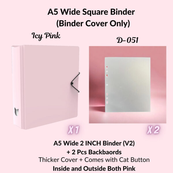 K-KEEP [A5 Wide] - [2 inch] - [Minimalist Series] - The Most Comprehensive and Largest A5 Binder Specially Designed for Kpop Collector - Icy Pink kaeguli kpop shop albums and merchandise