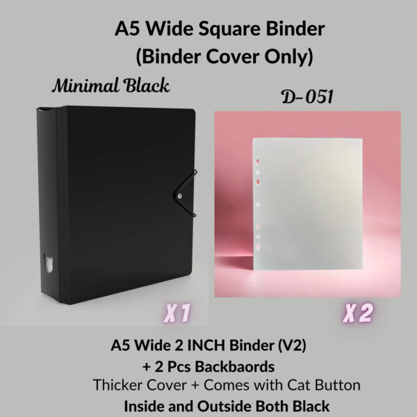 K-KEEP [A5 Wide] - [2 inch] - [Minimalist Series] - The Most Comprehensive and Largest A5 Binder Specially Designed for Kpop Collector - Minimal Black kaeguli kpop shop albums and merchandise