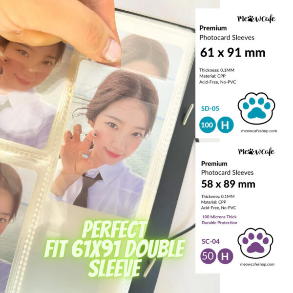 K-KEEP [A5 Slim] 4 Pocket - 63x93mm Single-Sided 7 Holes Premium Binder Pages, Double Sleeve Perfect Fit, 100 Micron Thick, High Definition (Pack of 25) kaeguli kpop shop albums and merchandise