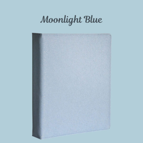 K-KEEP [A4 Standard] Binder - Moonlight Series - Elegant PU Leather Kpop Photocard Binder - 1-inch D-ring - Moonlight Blue kaeguli kpop shop albums and merchandise