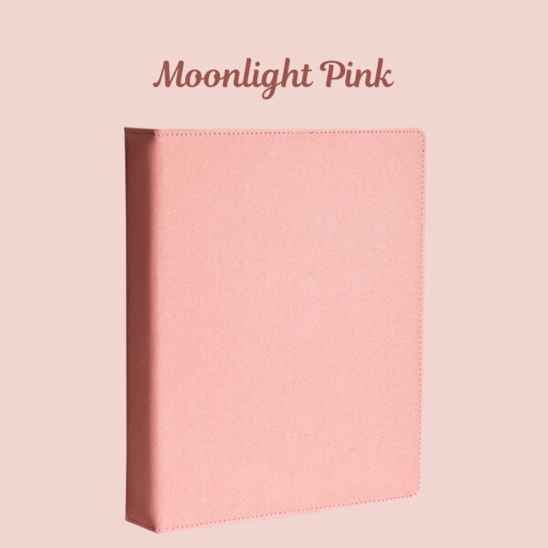 K-KEEP [A4 Standard] Binder - Moonlight Series - Elegant PU Leather Kpop Photocard Binder - 1-inch D-ring - Moonlight Pink