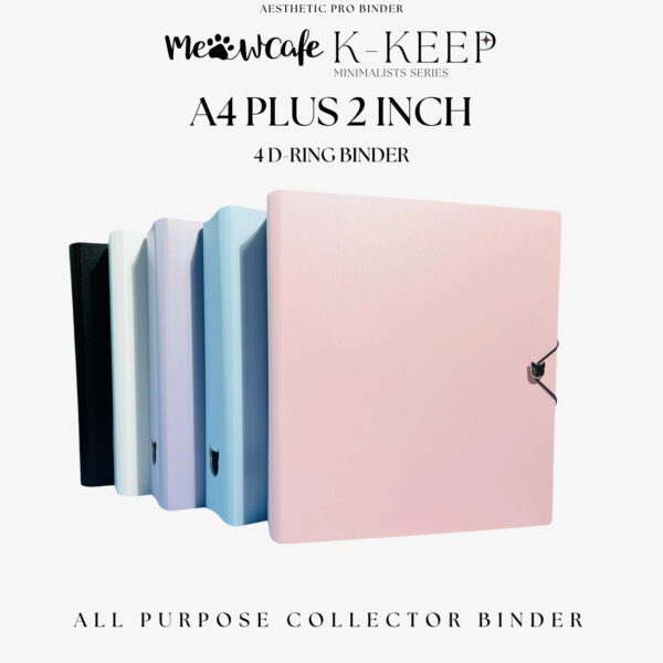 K-KEEP [A4 PLUS] Binder - [2 inch] - [Minimalist Series] - With 2 Backer Boards - The Most Comprehensive A4 Binder Specially Designed for Kpop Collector - Ice Green (icy blue) (icy pink) (minimal black) (minimal purple) kaeguli kpop shop albums and merchandise