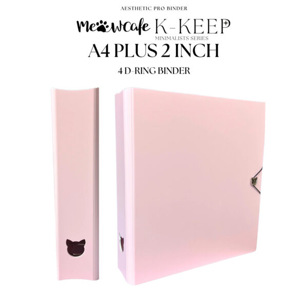 K-KEEP [A4 PLUS] Binder - [2 inch] - [Minimalist Series] - With 2 Backer Boards - The Most Comprehensive A4 Binder Specially Designed for Kpop Collector - Icy Pink
