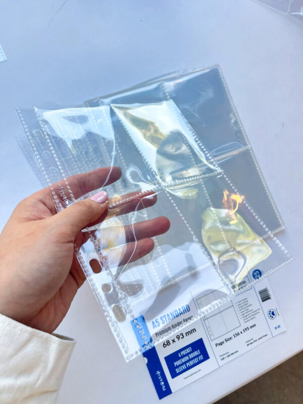 K-KEEP [A5 Standard] 4 Pockets 69x93mm- [For 66x91mm Sleeve] -7 Holes Premium Binder Pages, 100 Micron Thick, High Definition (Pack of 25) kaeguli kpop shop albums and merchandise