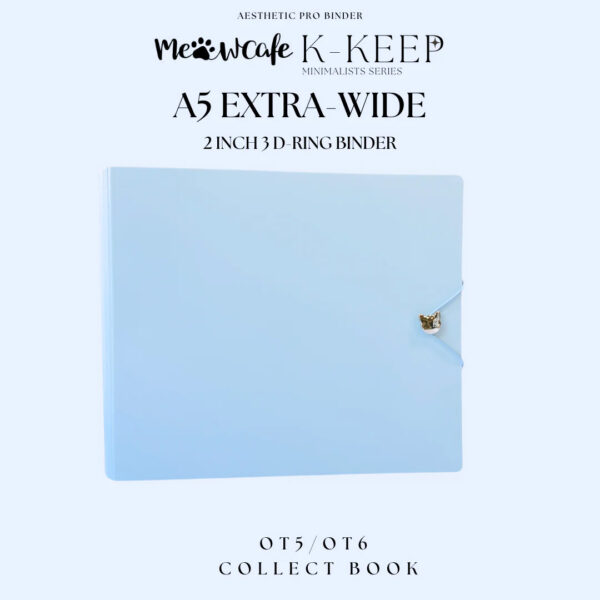 K-KEEP [A5 Extra-Wide] Binder [V2]- [2 inch] - [Minimalist Series] OT5/OT6" Collector Binder 6 Pocket Binder - Minimalist Series - Thicker and Tasty - Minimal Purple icy pink icy bue minimalice grean kaeguli kpop shop albums and merchandise