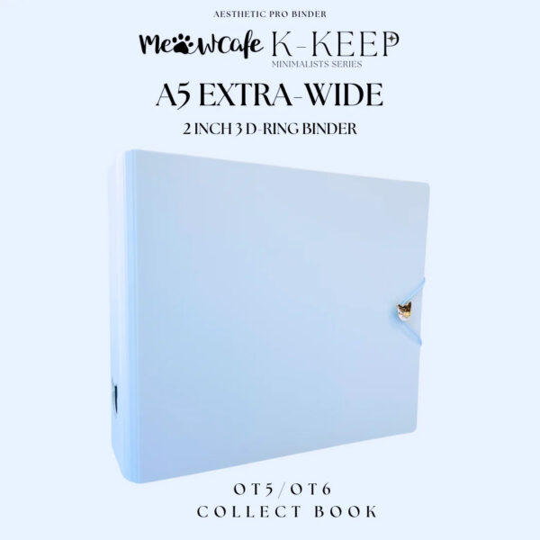 K-KEEP [A5 Extra-Wide] Binder [V2]- [2 inch] - [Minimalist Series] OT5/OT6" Collector Binder 6 Pocket Binder - Minimalist Series - Thicker and Tasty - Minimal Purple icy pink icy bue minimalice grean kaeguli kpop shop albums and merchandise