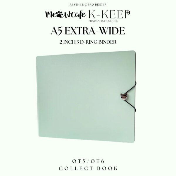 K-KEEP [A5 Extra-Wide] Binder [V2]- [2 inch] - [Minimalist Series] OT5/OT6" Collector Binder 6 Pocket Binder - Minimalist Series - Thicker and Tasty - Minimal Purple icy pink icy bue minimalice grean kaeguli kpop shop albums and merchandise