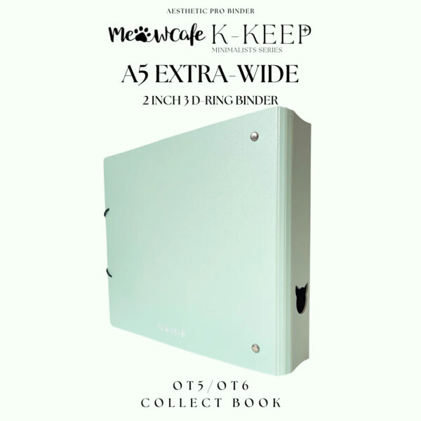 K-KEEP [A5 Extra-Wide] Binder [V2]- [2 inch] - [Minimalist Series] OT5/OT6" Collector Binder 6 Pocket Binder - Minimalist Series - Thicker and Tasty - Minimal Purple icy pink icy bue minimalice grean kaeguli kpop shop albums and merchandise