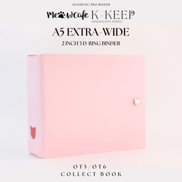 K-KEEP [A5 Extra-Wide] Binder [V2]- [2 inch] - [Minimalist Series] OT5/OT6" Collector Binder 6 Pocket Binder - Minimalist Series - Thicker and Tasty - Minimal Purple icy pink icy bue minimalice grean kaeguli kpop shop albums and merchandise
