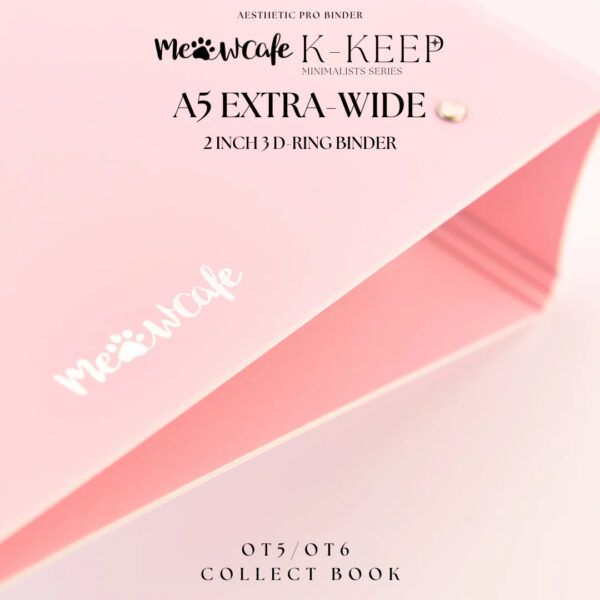 K-KEEP [A5 Extra-Wide] Binder [V2]- [2 inch] - [Minimalist Series] OT5/OT6" Collector Binder 6 Pocket Binder - Minimalist Series - Thicker and Tasty - Minimal Purple icy pink icy bue minimalice grean kaeguli kpop shop albums and merchandise