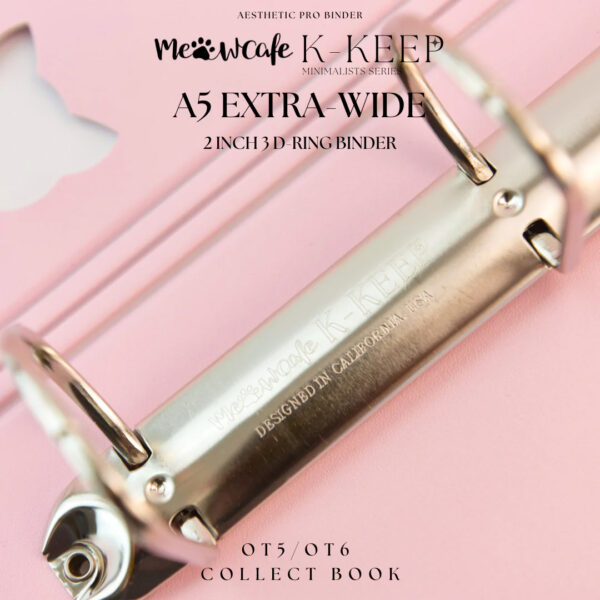 K-KEEP [A5 Extra-Wide] Binder [V2]- [2 inch] - [Minimalist Series] OT5/OT6" Collector Binder 6 Pocket Binder - Minimalist Series - Thicker and Tasty - Minimal Purple - Image 2