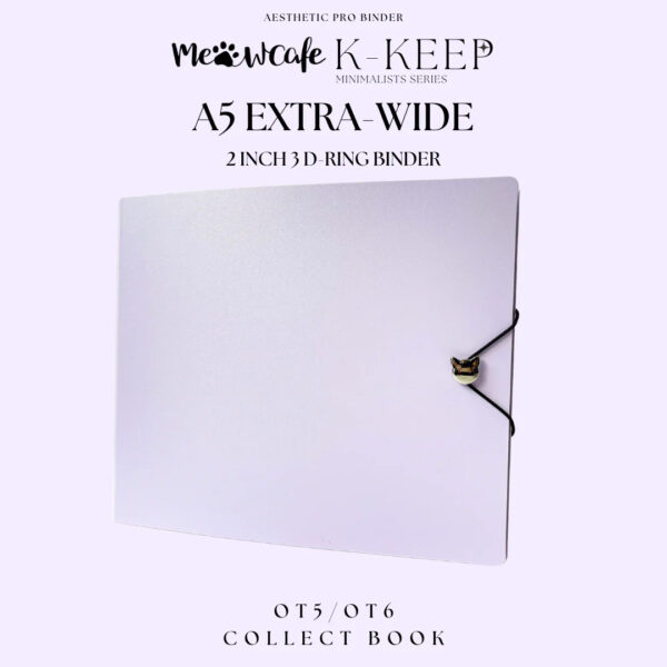 K-KEEP [A5 Extra-Wide] Binder [V2]- [2 inch] - [Minimalist Series] OT5/OT6" Collector Binder 6 Pocket Binder - Minimalist Series - Thicker and Tasty - Minimal Purple - Image 15