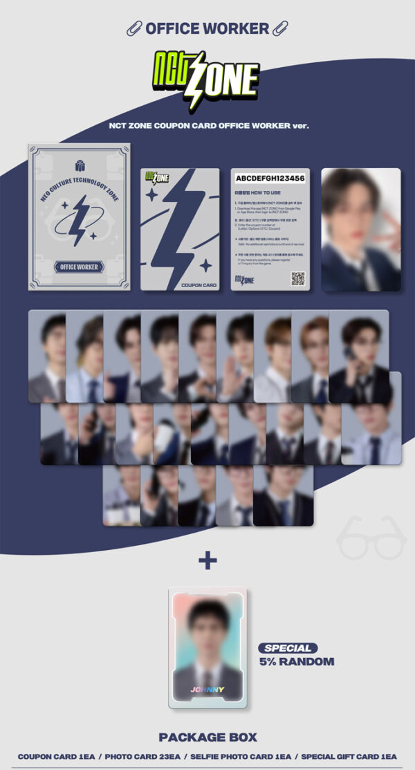 NCT ZONE COUPON CARD OFFICE WORKER ver. kaeguli kpop albums and merchandise