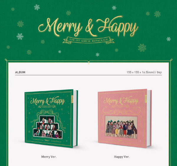 TWICE - Repackage Album Vol.1 [Merry & Happy] (Happy Ver.) (merry ver.) kaeguli kpop shop albums and merchandise