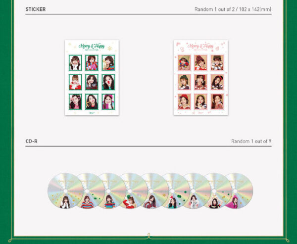 TWICE - Repackage Album Vol.1 [Merry & Happy] (Happy Ver.) (merry ver.) kaeguli kpop shop albums and merchandise