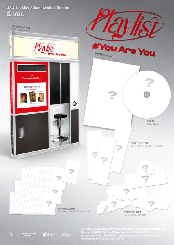 UAU - 1st mini album [Playlist #You Are You] (& ver.) (Limited Ver.) kaeguli kpop shop albums and merchandise