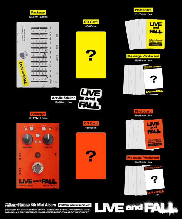Xdinary Heroes - 5th Mini Album [LIVE and FALL] (Platform Ver.) (FAll Ver.) (live ver.) kaeguli kpop shop albums and merchandise