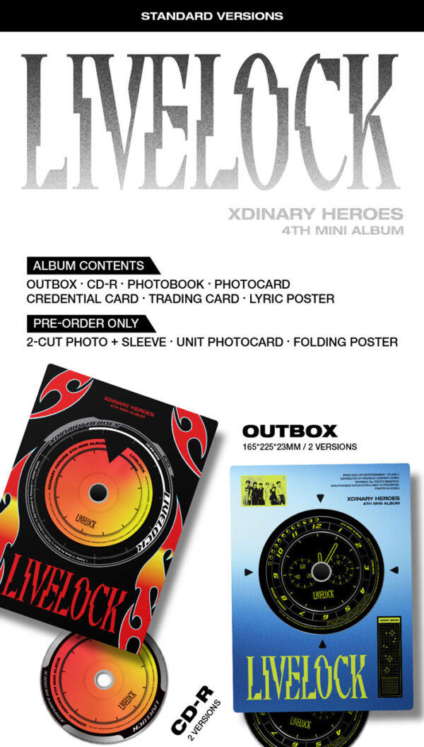Xdinary Heroes - 4TH MINI ALBUM [Livelock] (1) (2) kaeguli kpop shop albums and merchandise