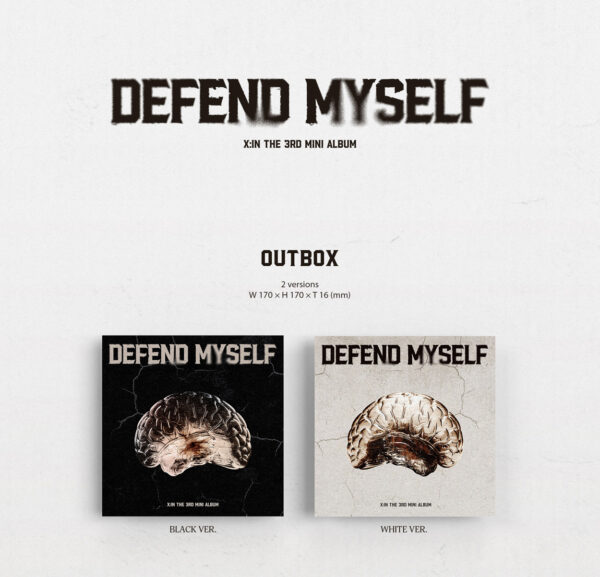 X:IN - 3RD MINI ALBUM [Defend Myself] [Photobook platform Ver.] (black) (white) kaeguli kpop shop albums and merchandise