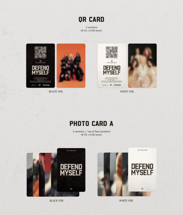 X:IN - 3RD MINI ALBUM [Defend Myself] [Photobook platform Ver.] (black) (white) kaeguli kpop shop albums and merchandise