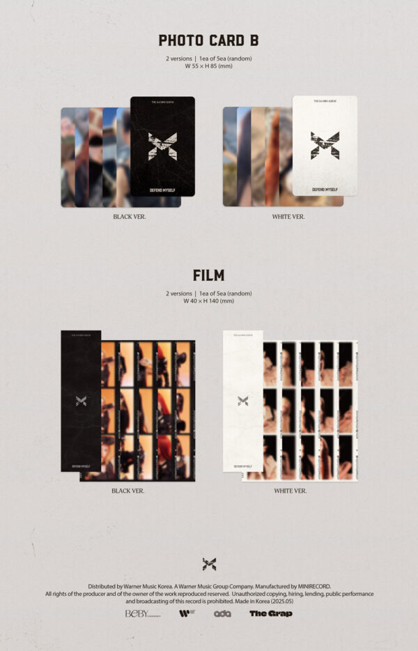 X:IN - 3RD MINI ALBUM [Defend Myself] [Photobook platform Ver.] (black) (white) kaeguli kpop shop albums and merchandise