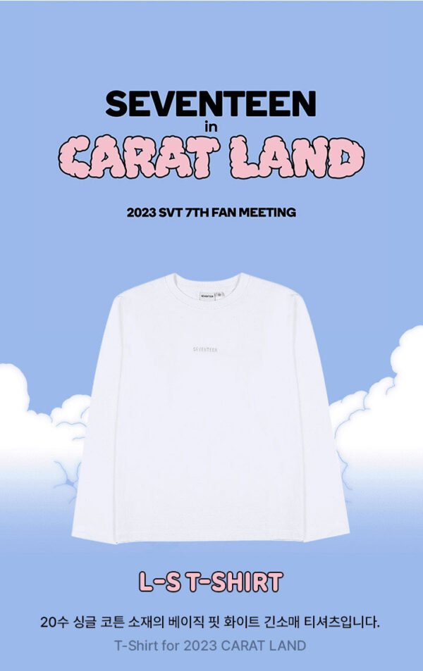 SEVENTEEN 2023 CARAT LAND Official Merchandise - L/S T-Shirt (SIZE: M) kaeguli kpop shop albums and merchandise