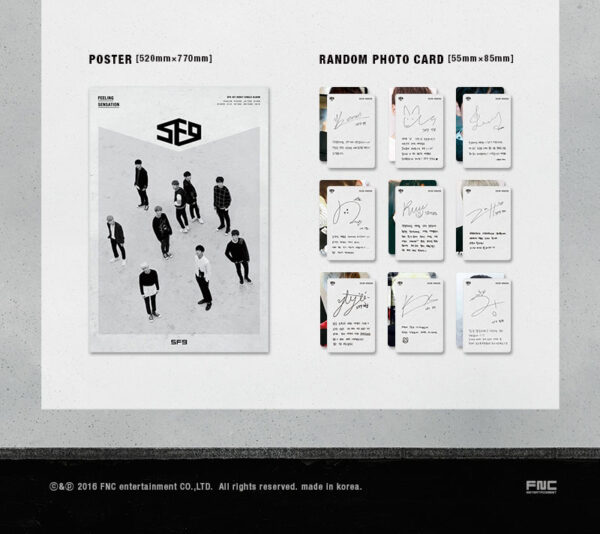 SF9 - 1st Single Album [FEELING SENSATION] CD kaeguli kpop shop albums and merchandise